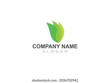 Eco icon green leaf vector illustration isolated.