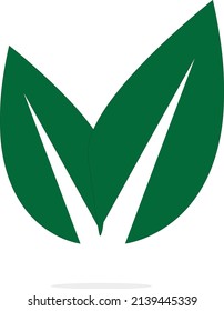 Icono ecológico ilustración vectorial de hoja verde aislada