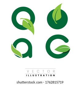 Eco Symbol grün Logo Symbol Vektorgrafik einzeln. Neues Logo-Konzept