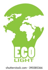 Eco icon. Eco idea with green icon on white background.