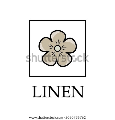 eco icon. icon with the image of a linen flower