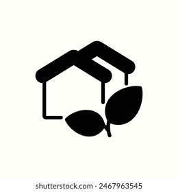 icono de eco, icono de glifo negro aislado