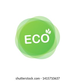 Eco icon, label. Organic tags. Natural product element. Vector stock illustration.