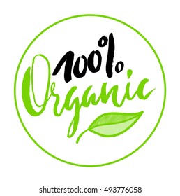 Eco icon with leaf. Vector banner natural organic concept.
