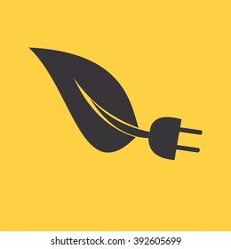 Eco icon leaf vector illustration isolated