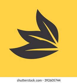 Eco icon leaf vector illustration isolated