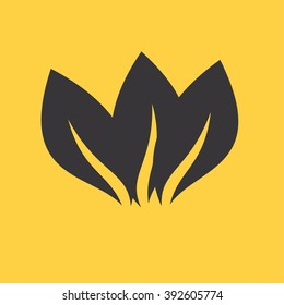 Eco icon leaf vector illustration isolated