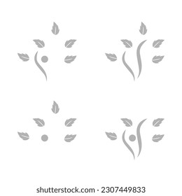 icono ecológico, hojas, logotipo, ilustración vectorial