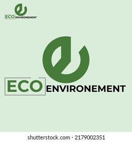 eco icon logo design. eco environment logo design.