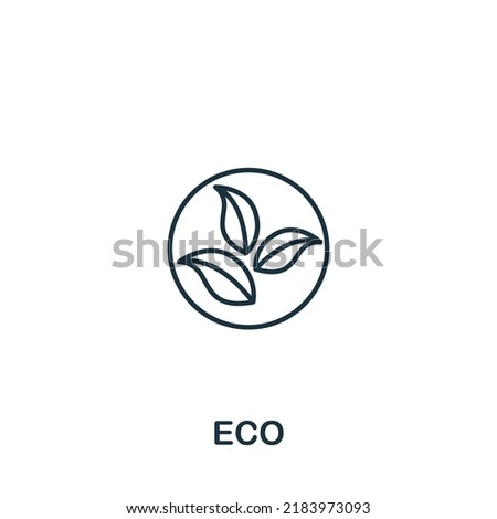 Eco icon. Monochrome simple Eco icon for templates, web design and infographics