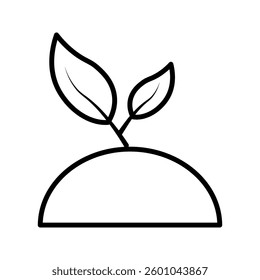 Eco icon on white background