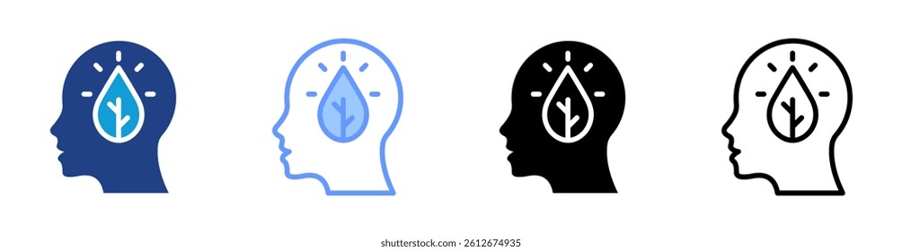 Eco icon set multiple style collection