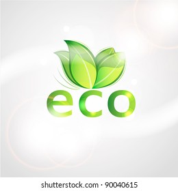 Icono ecológico en forma de mariposa. Elementos vectores para el diseño.