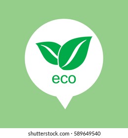 Eco icon in speech bubble