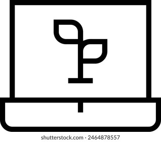 eco icon. Thin linear style design isolated on white background