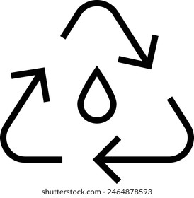 eco icon. Thin linear style design isolated on white background