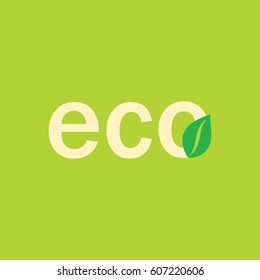 Eco icon, vector