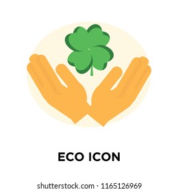 Eco icon vector isolated on white background, Eco transparent sign , nature symbols