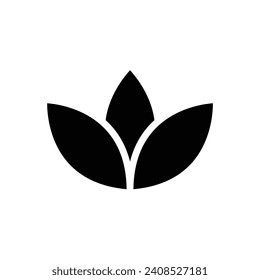 Eco icon vector leaf floral sign 