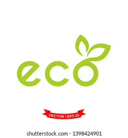 ECO icon vector logo template 