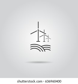 Eco icon , Wind Turbine vector illustration