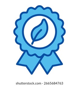 Öko-Symbole im blauen Stil, Vektorgrafik