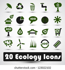 Eco icons set