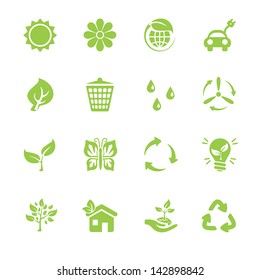 Eco icons set