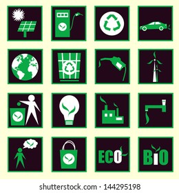 eco icons set