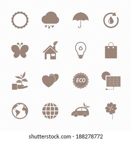  Eco icons set