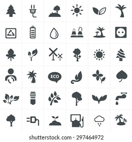 Eco Icons Set.