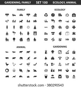 Eco icons set.