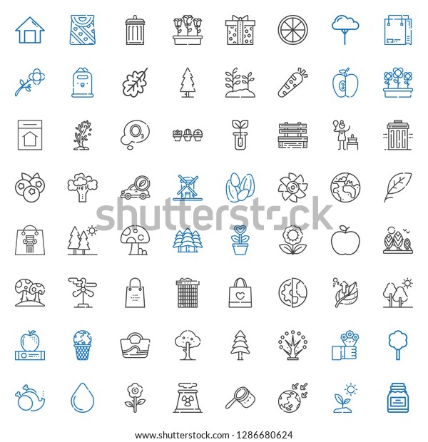 eco icons set.\
Collection of eco with conserve, sprout, global warming, bag,\
nuclear plant, flower, water drop, without, tree, flowers, pine.\
Editable and scalable eco\
icons.