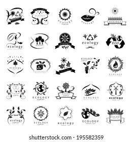 Eco Icons Set - Isolated On White Background - Vector Illustration, Graphic Design Editable For Your Design