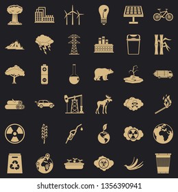 Eco icons set. Simple style of 36 eco vector icons for web for any design