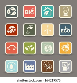 Eco icons set vector