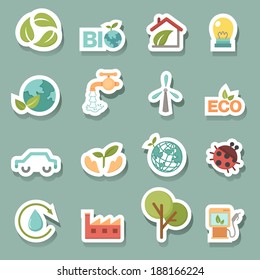 Eco icons set vector