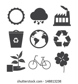 Eco icons set. Vector EPS 10