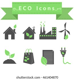 Eco icons - Vector