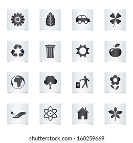 Eco icons vector set.
