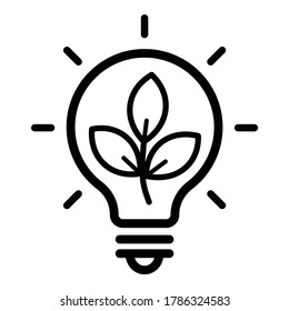Icono Plano De Idea Eco Aislado En Fondo Blanco