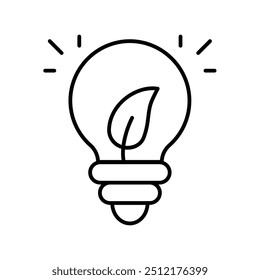 Icono de eco idea con fondo blanco Vector Ilustración de stock
