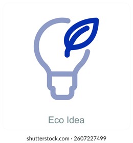 Eco Idea and innovation icon concept