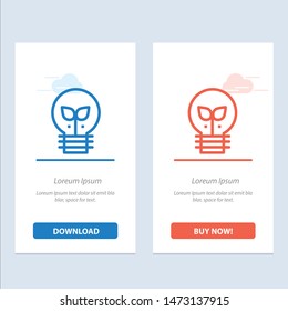 Eco, Idea, Lamp, Light  Blue and Red Download and Buy Now web Widget Card Template