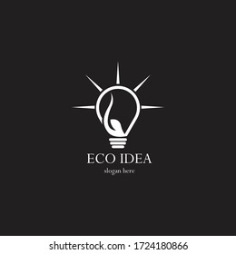 Eco idea logo template vector icon design