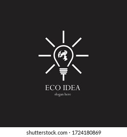 Eco idea logo template vector icon design