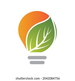 Diseño de icono vectorial de la plantilla del logotipo de la idea ecológica