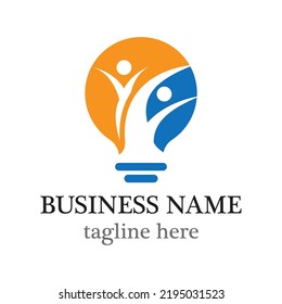 Eco idea logo template vector icon design