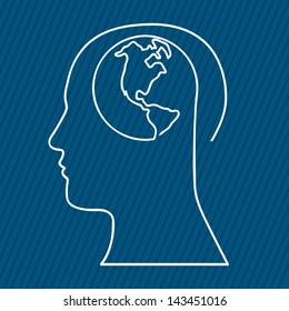 eco idea over blue background vector illustration