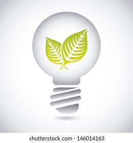 eco idea over gray background vector illustration